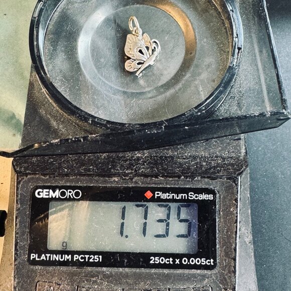 VTG Sterling Silver 925 Profile Butterfly Traditional Charm Size 0.75'' Length - Picture 6 of 6